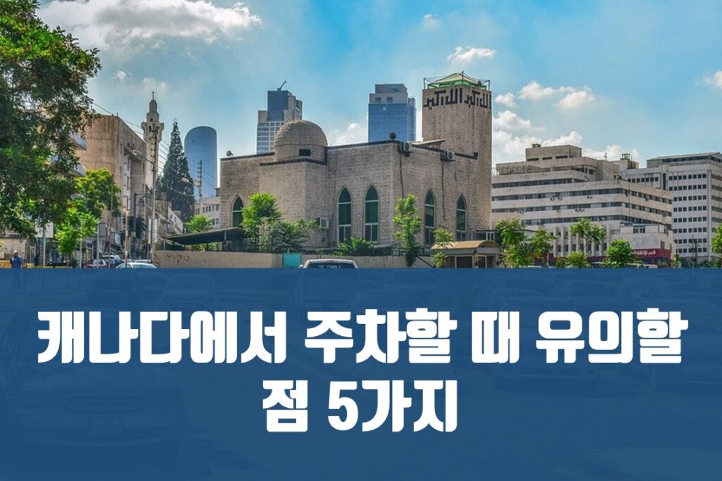 캐나다 꿀 정보와 아이템 - 캐나다에서 주차할 때 유의할 점 5가지